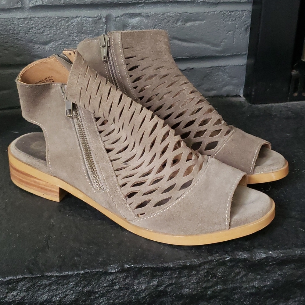 Diba Suede Side Zip Sandal